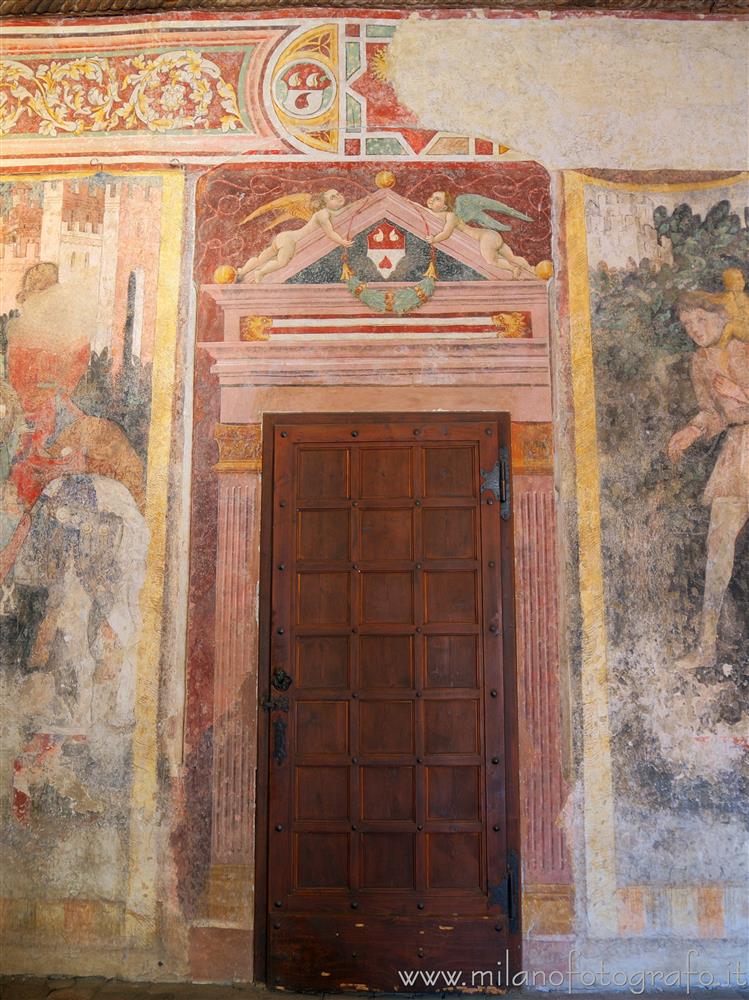 Cavernago (Bergamo, Italy) - Door in the court of the Castle of Malpaga